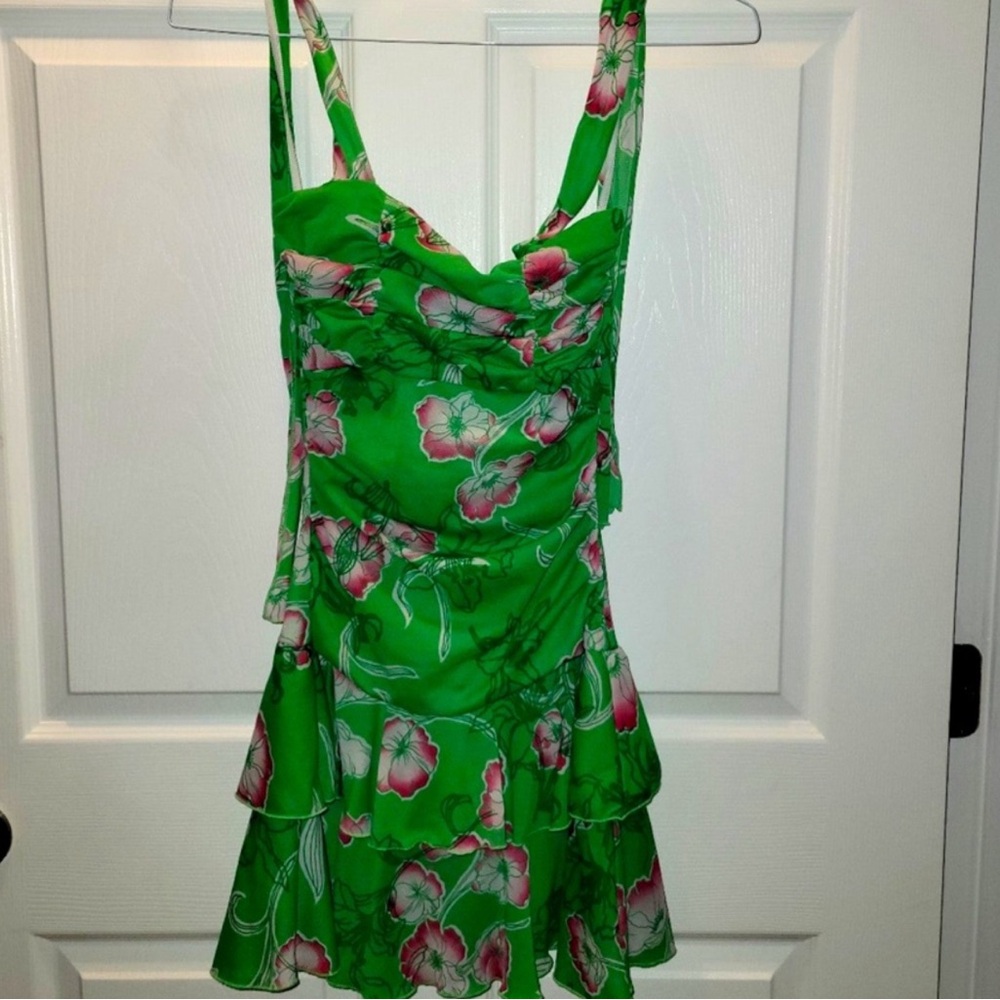 my michelle y2k floral halter dress